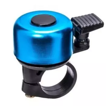 Звонок TRIX, механический, ударный, 35мм, алюминий/пластик, черно-голубой, BL-TX-2-07-BKBL