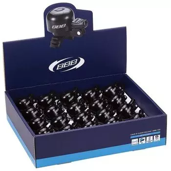 Звонок велосипедный BBB Loud and Clear Deluxe 20x display box, черный, BBB-15D