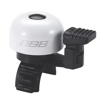 Звонок велосипедный BBB, сталь/пластик, белый, BBB14WH