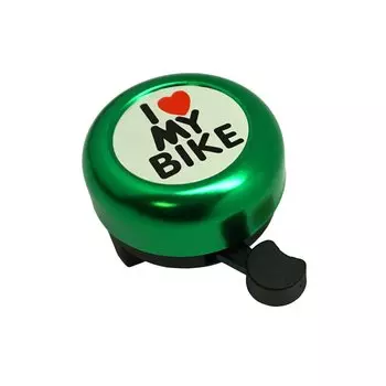 Звонок велосипедный Bike, зелый, в торговой упаковке