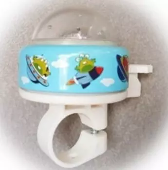 Звонок велосипедный детский Vinca Sport, рисунок "пришелец", YL 20 blue