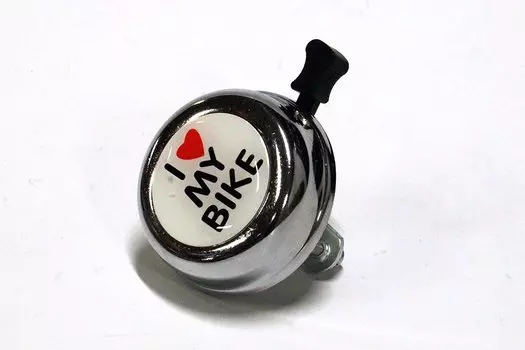 Звонок велосипедный JOY KIE (I Love my Bike) стальной, стандартный, 54BF-06