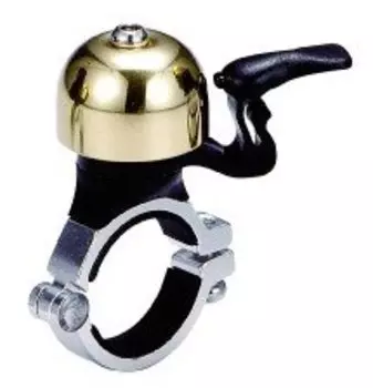 Звонок велосипедный M-Wave, латунь, 23 мм, сильный звук, алюминиевое крепление, золотистый, 6-635856