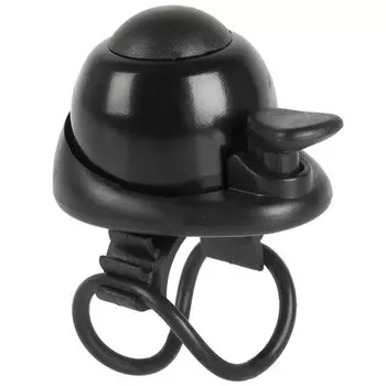 Звонок велосипедный мини M-WAVE Bella Dome 360°, на резинке, алюминий/пластик, черный, 5-420063