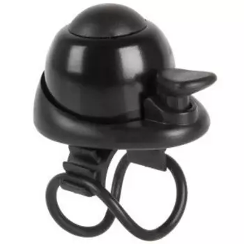 Звонок велосипедный мини M-WAVE Bella Dome 360°, на резинке, алюминий/пластик, черный, 5-420063