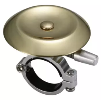 Звонок велосипедный NUVO, латунь/алюминий, D:47 мм, на руль 22,2-25,4 мм, цвет: латунь, N+1-B429BA