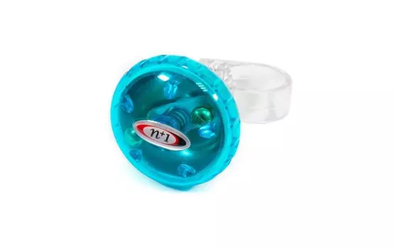 Звонок велосипедный NUVO n+1, механический, 36мм, латунь/пластик, прозрачный синий, n+1-B898BP