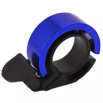 Звонок велосипедный TRIX, механический, ударный, кольцевой, 49х17 мм, алюминий/пластик, синий, BL-TX-19-05-BL