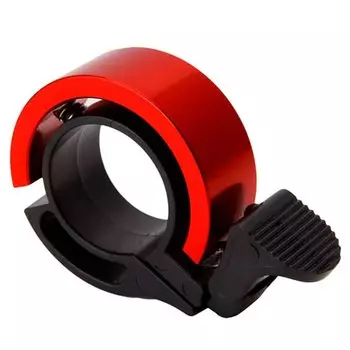 Звонок велосипедный TRIX, механический, ударный, кольцевой, 49х17 мм, алюминий/пластик, красный, BL-TX-19-05-RD