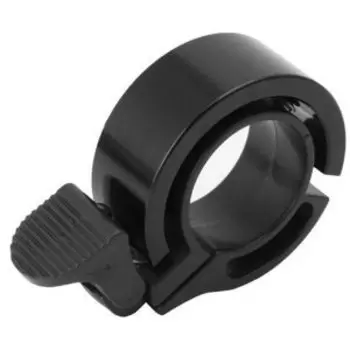 Звонок велосипедный TRIX, механический, ударный, кольцевой, 49х17 мм, алюминий/пластик, черный, BL-TX-19-05-BK