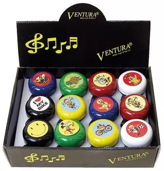 Звонок велосипедный VENTURA, сталь, детский, с рисунком, цвета в ассортименте, 5-420113