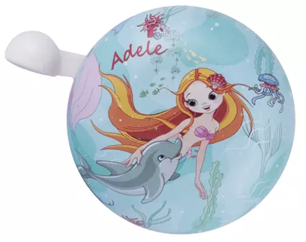 Звонок велосипедный Vinca sport "Adelle", детский, алюминий/пластик, голубой, YL 43 Adelle