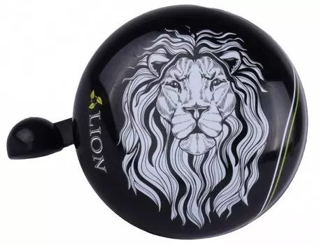 Звонок велосипедный Vinca sport "лев", детский, алюминий/пластик, черный, YL 43 lion