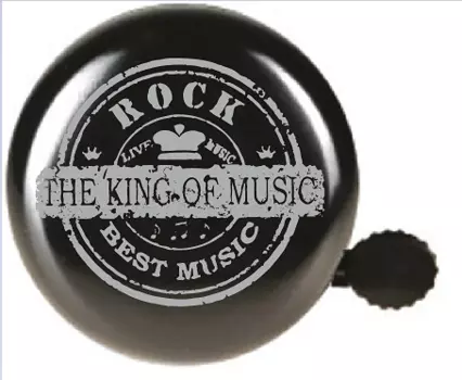 Звонок велосипедный Vinca sport "рок", детский, алюминий/пластик, черный, YL 43 rock