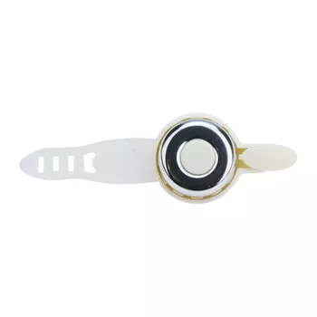 Звонок велосипедный Vinca Sport, с силиконовым креплением, серебро, YL 013 silver