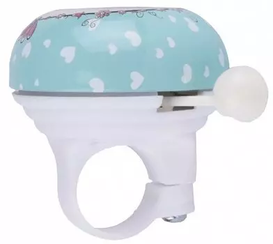 Звонок велосипедный Vinca sport "совушки", детский, алюминий/пластик, голубой, YL 43 owls