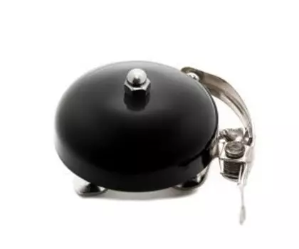 Звонок велосипедный Vintage, черный металлик, диаметр 53мм