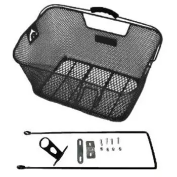 Корзинка с креплением на багажник и усы Vinca Sport, 400х300х150мм, черная, P 06 black