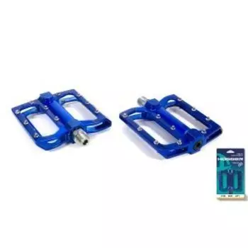 Педали HOGGER PLATFORM алюминиевые, 110x105мм, резьба 9/16", со сменными шипами, промподшипники, синие, PDHG882SSBBL