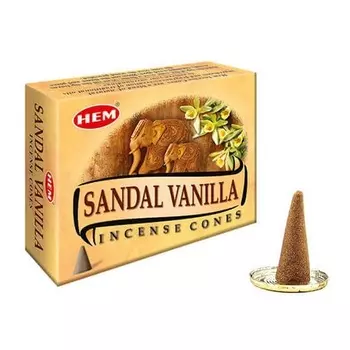 Благовония-конусы HEM Sandal Vanilla "Сандал и ваниль"