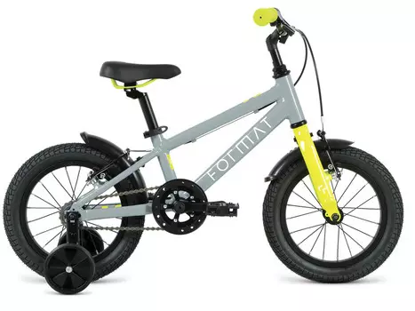 Детский велосипед Format Kids 14, год 2022, цвет Серебристый