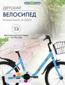 Детский велосипед Forward Barrio 16, год 2023, цвет Голубой