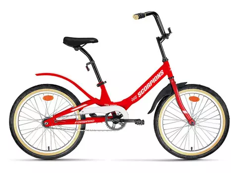 Детский велосипед Forward Scorpions 20 1.0, год 2022, цвет Красный-Белый