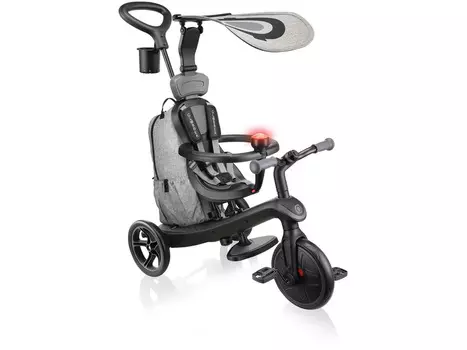 Детский велосипед Globber Trike Explorer 4in1 Deluxe Play, год 2023, цвет Черный-Серебристый