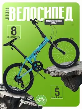 Детский велосипед Maxiscoo S009 20, год 2024, цвет Синий