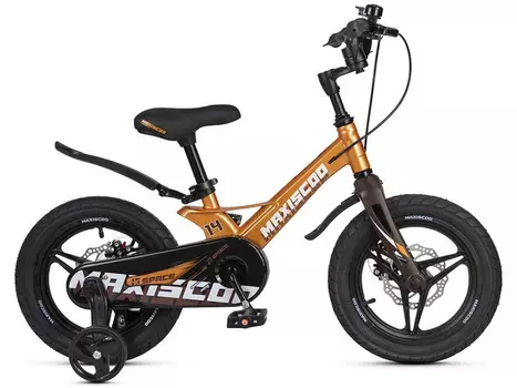 Детский велосипед Maxiscoo Space Deluxe Plus 14, год 2025, цвет Оранжевый