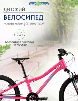 Детский велосипед Merida Matts J.20 Eco, год 2023, цвет Розовый-Фиолетовый