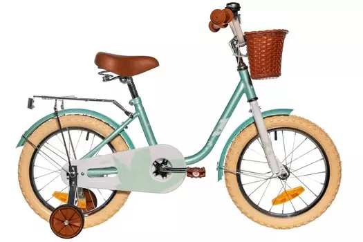 Детский велосипед Novatrack Maple 16, год 2025, цвет Голубой-Зеленый