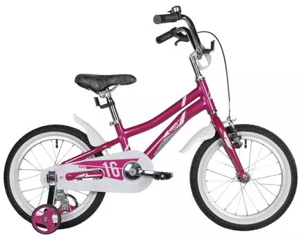 Детский велосипед Novatrack Novara 16, год 2025, цвет Красный-Фиолетовый