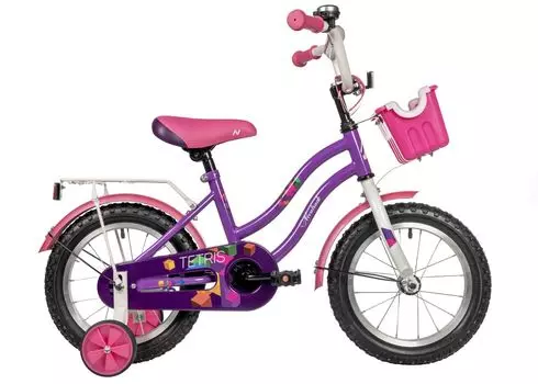 Детский велосипед Novatrack Tetris 14, год 2025, цвет Фиолетовый