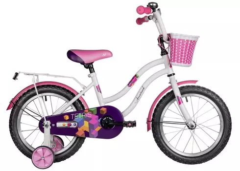 Детский велосипед Novatrack Tetris 16, год 2025, цвет Белый