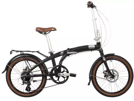 Складной велосипед Novatrack Town 20 Disc, год 2024, цвет Черный