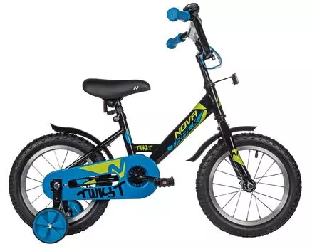Детский велосипед Novatrack Twist 14, год 2025, цвет Черный
