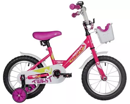 Детский велосипед Novatrack Twist 14, год 2025, цвет Розовый