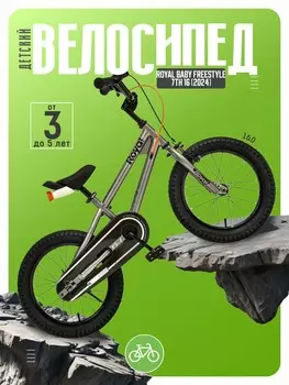 Детский велосипед Royal Baby Freestyle 7th 16, год 2024, цвет Серебристый