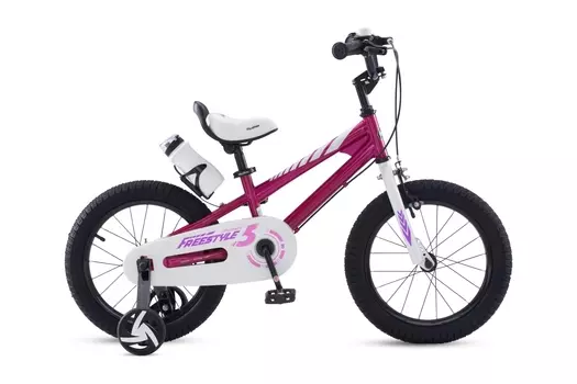Детский велосипед Royal Baby Freestyle Steel 16, год 2022, цвет Фиолетовый-Розовый