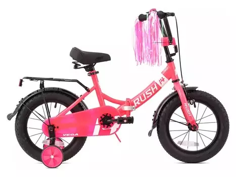 Детский велосипед Rush Hour Vega 140, год 2024, цвет Розовый