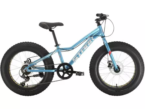 Детский велосипед Stark Rocket Fat 20.1 D, год 2024, цвет Голубой-Белый