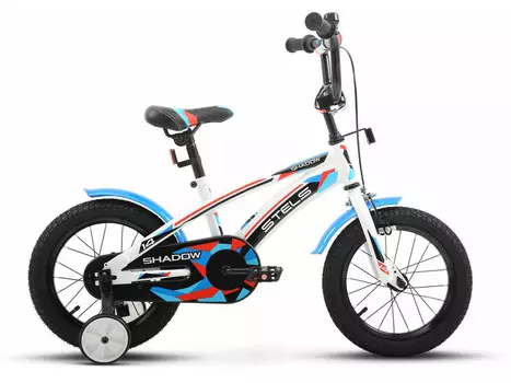 Детский велосипед Stels Shadow 14 VС, год 2025, цвет Белый-Синий