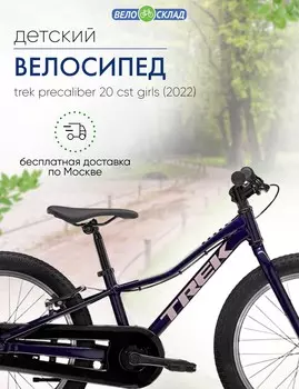 Детский велосипед Trek PreCaliber 20 CST Girls, год 2022, цвет Фиолетовый