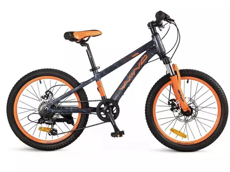 Детский велосипед Wind Ultra 20 7sp, год 2025, цвет Синий-Оранжевый