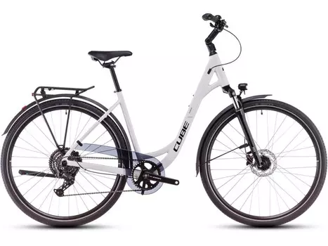 Дорожный велосипед Cube Touring One Easy Entry, год 2025, цвет Белый-Серебристый, ростовка 18