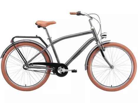 Дорожный велосипед Stark Comfort Man 3-speed, год 2024, цвет Серебристый-Коричневый, ростовка 16
