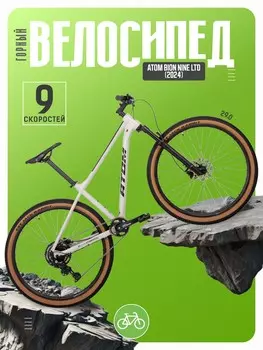 Горный велосипед Atom Bion Nine LTD, год 2024, цвет Белый, ростовка 22