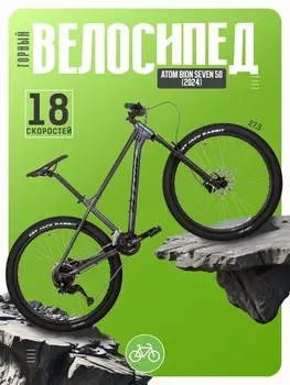 Горный велосипед Atom Bion Seven 50, год 2024, цвет Серебристый, ростовка 13.5