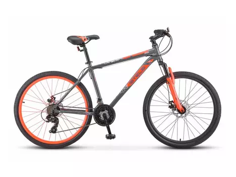 Горный велосипед Stels Navigator 500 MD 26 F020, год 2023, цвет Серебристый-Красный, ростовка 18